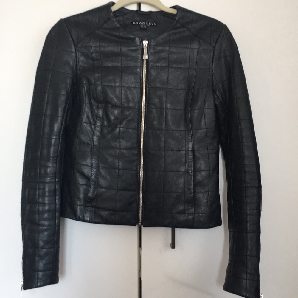 Dawn Levy Solid Leather Jacket